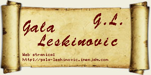 Gala Leškinović vizit kartica